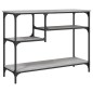 vidaXL Konsolentisch mit Ablagen Grau Sonoma 100x35x75 cm vidaXL Konsolentisch mit Ablagen Grau Sonoma 100x35x75 cm