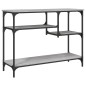 vidaXL Konsolentisch mit Ablagen Grau Sonoma 100x35x75 cm vidaXL Konsolentisch mit Ablagen Grau Sonoma 100x35x75 cm