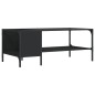 vidaXL Couchtisch mit Regal Schwarz 100x51x40 cm Holzwerkstoff vidaXL Couchtisch mit Regal Schwarz 100x51x40 cm Holzwerkstoff