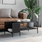 vidaXL Couchtisch mit Regal Schwarz 100x51x40 cm Holzwerkstoff vidaXL Couchtisch mit Regal Schwarz 100x51x40 cm Holzwerkstoff
