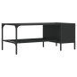 vidaXL Couchtisch mit Regal Schwarz 100x51x40 cm Holzwerkstoff vidaXL Couchtisch mit Regal Schwarz 100x51x40 cm Holzwerkstoff