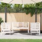 vidaXL 3-tlg. Garten-Lounge-Set Weiß Massivholz Kiefer vidaXL 3-tlg. Garten-Lounge-Set Weiß Massivholz Kiefer