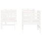 vidaXL 3-tlg. Garten-Lounge-Set Weiß Massivholz Kiefer vidaXL 3-tlg. Garten-Lounge-Set Weiß Massivholz Kiefer