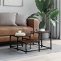 vidaXL Couchtisch Braun Eichen-Optik 68x68x40 cm Holzwerkstoff vidaXL Couchtisch Braun Eichen-Optik 68x68x40 cm Holzwerkstoff