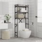 vidaXL Waschmaschinenregal Braun Eichen-Optik 67x25x163 cm vidaXL Waschmaschinenregal Braun Eichen-Optik 67x25x163 cm