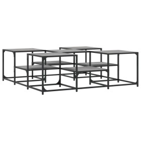 vidaXL Couchtisch Grau Sonoma 121x121x40 cm Holzwerkstoff