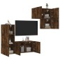 vidaXL 4-tlg. Wohnwand Räuchereiche Holzwerkstoff vidaXL 4-tlg. Wohnwand Räuchereiche Holzwerkstoff