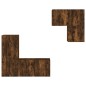 vidaXL 4-tlg. Wohnwand Räuchereiche Holzwerkstoff vidaXL 4-tlg. Wohnwand Räuchereiche Holzwerkstoff