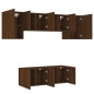 vidaXL 6-tlg. Wohnwand Braun Eichen-Optik Holzwerkstoff vidaXL 6-tlg. Wohnwand Braun Eichen-Optik Holzwerkstoff