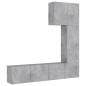 vidaXL 5-tlg. Wohnwand Betongrau Holzwerkstoff vidaXL 5-tlg. Wohnwand Betongrau Holzwerkstoff