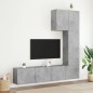 vidaXL 5-tlg. Wohnwand Betongrau Holzwerkstoff vidaXL 5-tlg. Wohnwand Betongrau Holzwerkstoff