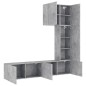 vidaXL 5-tlg. Wohnwand Betongrau Holzwerkstoff vidaXL 5-tlg. Wohnwand Betongrau Holzwerkstoff