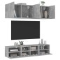 vidaXL 5-tlg. Wohnwand Betongrau Holzwerkstoff vidaXL 5-tlg. Wohnwand Betongrau Holzwerkstoff