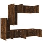 vidaXL 5-tlg. Wohnwand Räuchereiche Holzwerkstoff vidaXL 5-tlg. Wohnwand Räuchereiche Holzwerkstoff