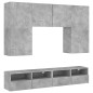 vidaXL 5-tlg. Wohnwand Betongrau Holzwerkstoff vidaXL 5-tlg. Wohnwand Betongrau Holzwerkstoff