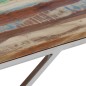 vidaXL Couchtisch Silbern Edelstahl und Altholz Massiv vidaXL Couchtisch Silbern Edelstahl und Altholz Massiv