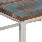 vidaXL Couchtisch Silbern Edelstahl und Altholz Massiv vidaXL Couchtisch Silbern Edelstahl und Altholz Massiv