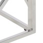 vidaXL Couchtisch Silbern Edelstahl und Altholz Massiv vidaXL Couchtisch Silbern Edelstahl und Altholz Massiv
