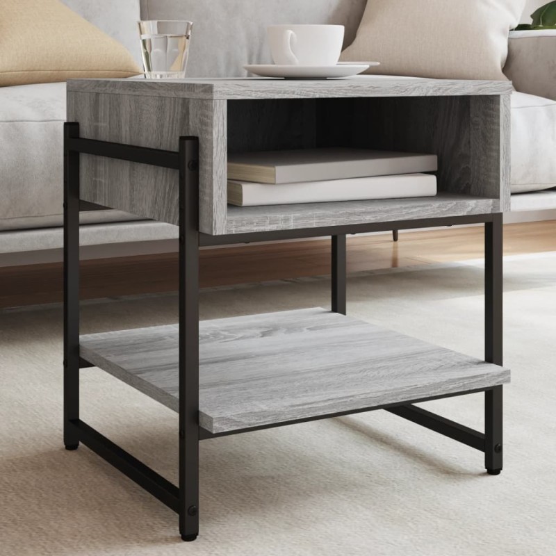vidaXL Couchtisch Grau Sonoma 40x40x45 cm Holzwerkstoff vidaXL Couchtisch Grau Sonoma 40x40x45 cm Holzwerkstoff