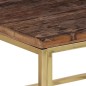 vidaXL Couchtisch Golden Edelstahl und Massivholz vidaXL Couchtisch Golden Edelstahl und Massivholz