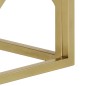 vidaXL Couchtisch Golden Edelstahl und Massivholz vidaXL Couchtisch Golden Edelstahl und Massivholz