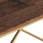vidaXL Couchtisch Golden Edelstahl und Massivholz vidaXL Couchtisch Golden Edelstahl und Massivholz