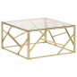 vidaXL Couchtisch Golden Edelstahl und Hartglas vidaXL Couchtisch Golden Edelstahl und Hartglas