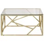 vidaXL Couchtisch Golden Edelstahl und Hartglas vidaXL Couchtisch Golden Edelstahl und Hartglas