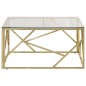 vidaXL Couchtisch Golden Edelstahl und Hartglas vidaXL Couchtisch Golden Edelstahl und Hartglas