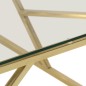 vidaXL Couchtisch Golden Edelstahl und Hartglas vidaXL Couchtisch Golden Edelstahl und Hartglas