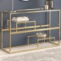 vidaXL Konsolentisch Golden Edelstahl und Hartglas vidaXL Konsolentisch Golden Edelstahl und Hartglas