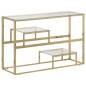 vidaXL Konsolentisch Golden Edelstahl und Hartglas vidaXL Konsolentisch Golden Edelstahl und Hartglas