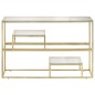 vidaXL Konsolentisch Golden Edelstahl und Hartglas vidaXL Konsolentisch Golden Edelstahl und Hartglas