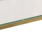 vidaXL Konsolentisch Golden Edelstahl und Hartglas vidaXL Konsolentisch Golden Edelstahl und Hartglas