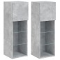 vidaXL TV-Schränke mit LED-Leuchten 2 Stk. Betongrau 30,5x30x90 cm vidaXL TV-Schränke mit LED-Leuchten 2 Stk. Betongrau 30,5x30x90 cm