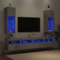 vidaXL TV-Schränke mit LED-Leuchten 2 Stk. Betongrau 30,5x30x90 cm vidaXL TV-Schränke mit LED-Leuchten 2 Stk. Betongrau 30,5x30x90 cm