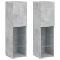 vidaXL TV-Schränke mit LED-Leuchten 2 Stk. Betongrau 30,5x30x102 cm vidaXL TV-Schränke mit LED-Leuchten 2 Stk. Betongrau 30,5x30x102 cm