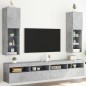vidaXL TV-Schränke mit LED-Leuchten 2 Stk. Betongrau 30,5x30x102 cm vidaXL TV-Schränke mit LED-Leuchten 2 Stk. Betongrau 30,5x30x102 cm