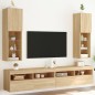 vidaXL TV-Schränke mit LED-Leuchten 2 Stk. Sonoma-Eiche 30,5x30x102 cm vidaXL TV-Schränke mit LED-Leuchten 2 Stk. Sonoma-Eiche 30,5x30x102 cm