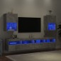 vidaXL TV-Schränke mit LED-Leuchten 2 Stk. Betongrau 40,5x30x60 cm vidaXL TV-Schränke mit LED-Leuchten 2 Stk. Betongrau 40,5x30x60 cm