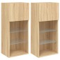 vidaXL TV-Schränke mit LED-Leuchten 2 Stk. Sonoma-Eiche 40,5x30x90 cm vidaXL TV-Schränke mit LED-Leuchten 2 Stk. Sonoma-Eiche 40,5x30x90 cm