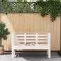 vidaXL Gartenbank Weiß 111,5x53x71 cm Massivholz Kiefer vidaXL Gartenbank Weiß 111,5x53x71 cm Massivholz Kiefer