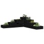 vidaXL Pflanzentreppe 4 Stufen 106x104,5x36 cm Schwarz Massivholz vidaXL Pflanzentreppe 4 Stufen 106x104,5x36 cm Schwarz Massivholz