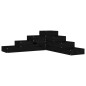 vidaXL Pflanzentreppe 4 Stufen 106x104,5x36 cm Schwarz Massivholz vidaXL Pflanzentreppe 4 Stufen 106x104,5x36 cm Schwarz Massivholz