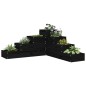 vidaXL Pflanzentreppe 4 Stufen 80,5x79x36 cm Schwarz Massivholz Kiefer vidaXL Pflanzentreppe 4 Stufen 80,5x79x36 cm Schwarz Massivholz Kiefer