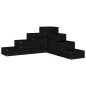 vidaXL Pflanzentreppe 4 Stufen 80,5x79x36 cm Schwarz Massivholz Kiefer vidaXL Pflanzentreppe 4 Stufen 80,5x79x36 cm Schwarz Massivholz Kiefer