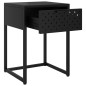 vidaXL Nachttisch Schwarz 38x35x54 cm Stahl