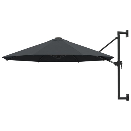 vidaXL Sonnenschirm Wandmontage mit Metallmast 300 cm Anthrazit