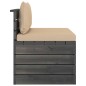 Garten-Paletten-Mittelsofa mit Kissen Kiefernholz Garten-Paletten-Mittelsofa mit Kissen Kiefernholz