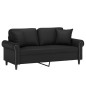 vidaXL 2-Sitzer-Sofa mit Zierkissen Schwarz 140 cm Kunstleder vidaXL 2-Sitzer-Sofa mit Zierkissen Schwarz 140 cm Kunstleder